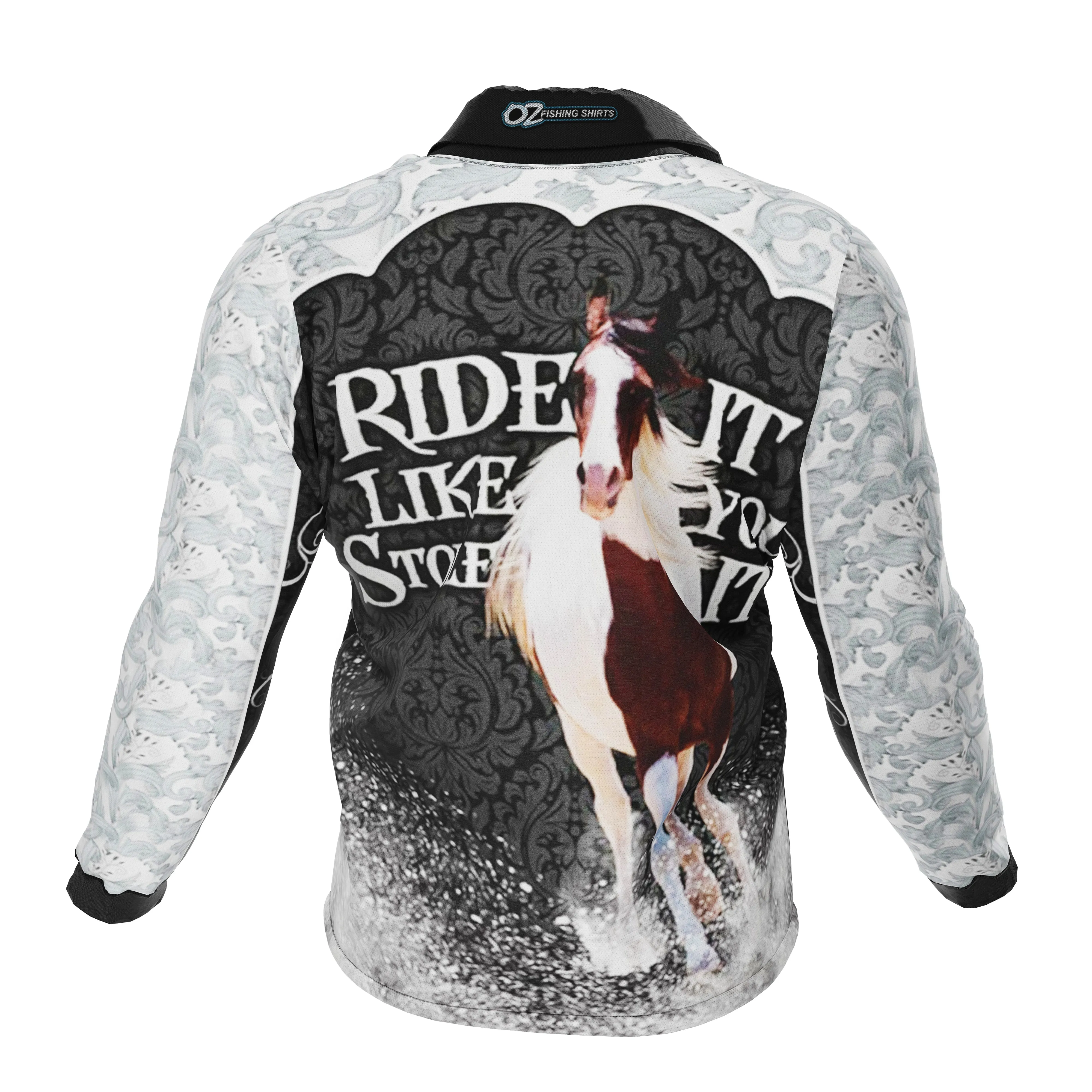 Ride It Like You Stole It Silver Fishing Shirt - Quick Dry & UV Rated