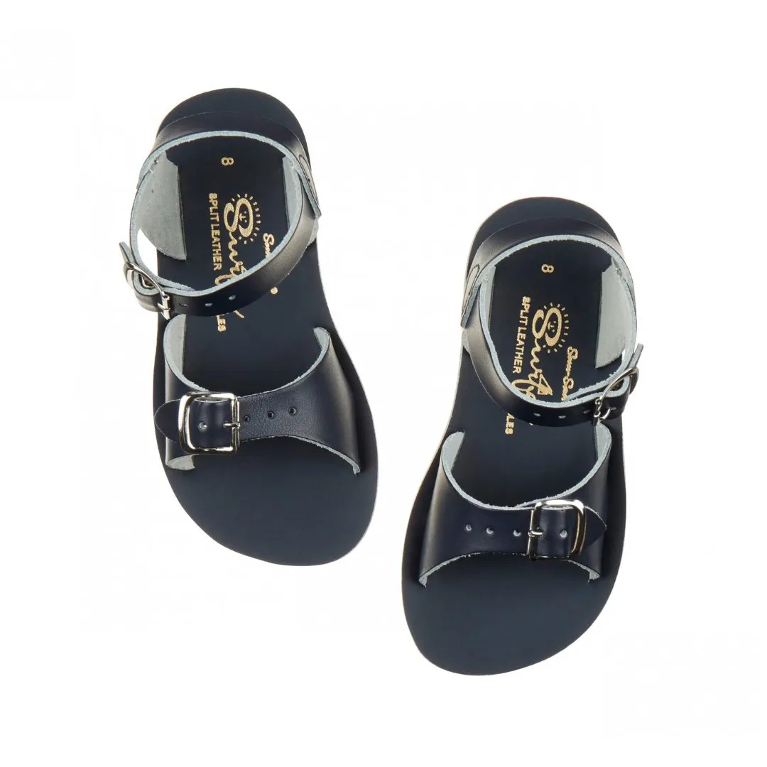 Salt-Water Sandals: Surfer Navy Kids Sandals