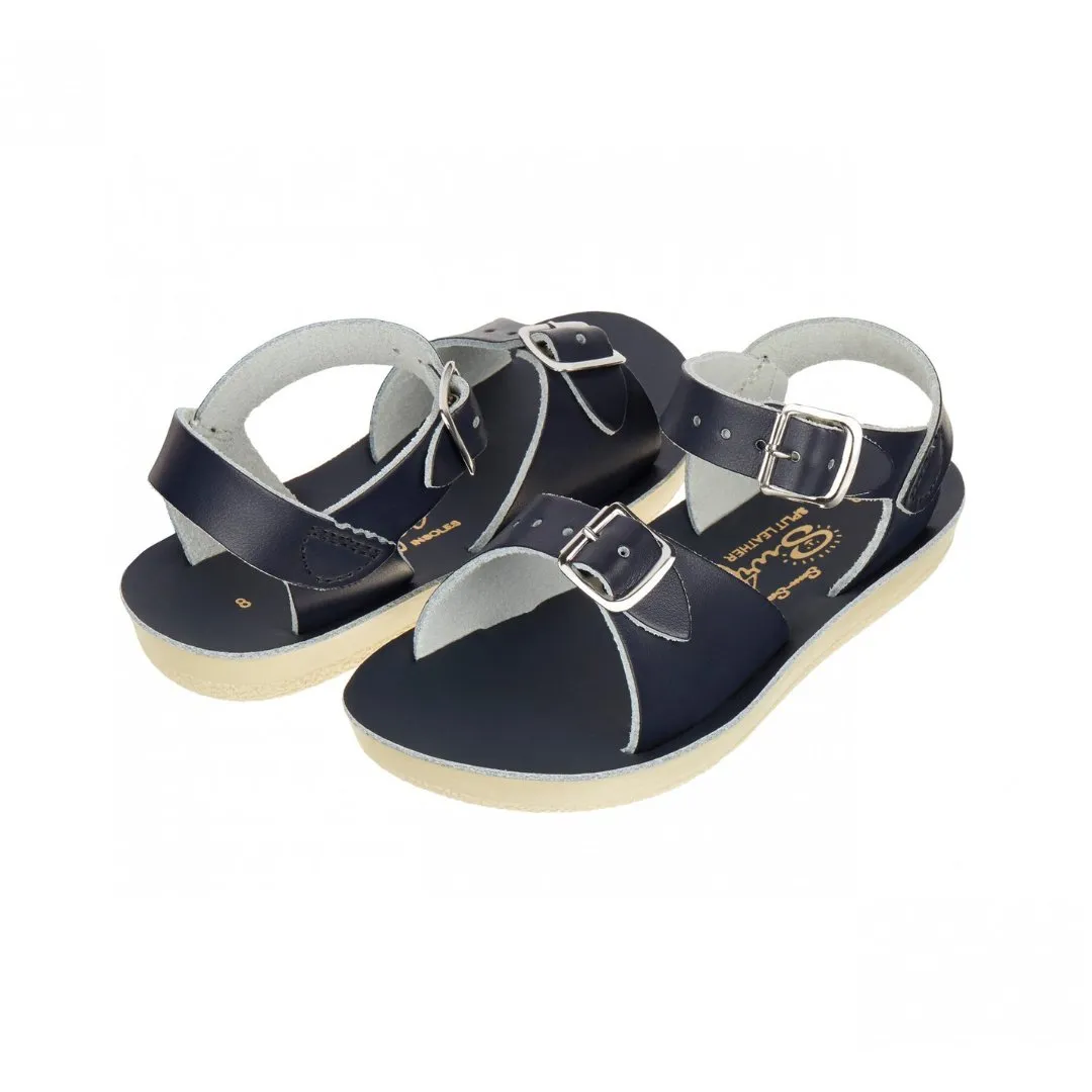 Salt-Water Sandals: Surfer Navy Kids Sandals