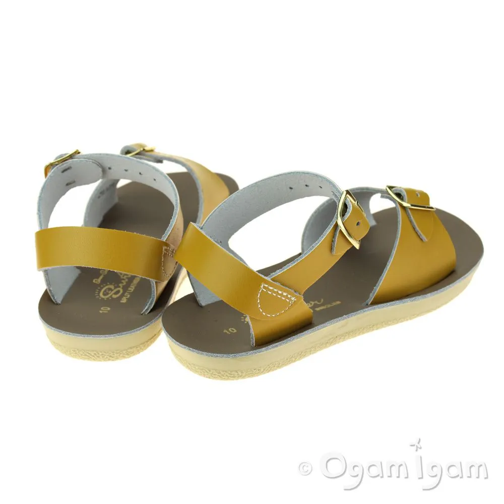 Salt-Water Surfer Boys Girls Waterfriendly Mustard Yellow Sandal