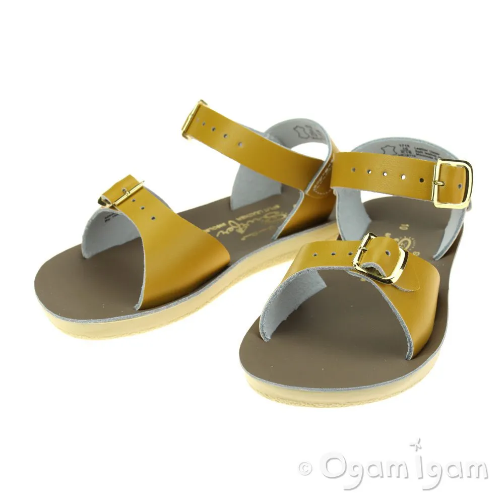 Salt-Water Surfer Boys Girls Waterfriendly Mustard Yellow Sandal