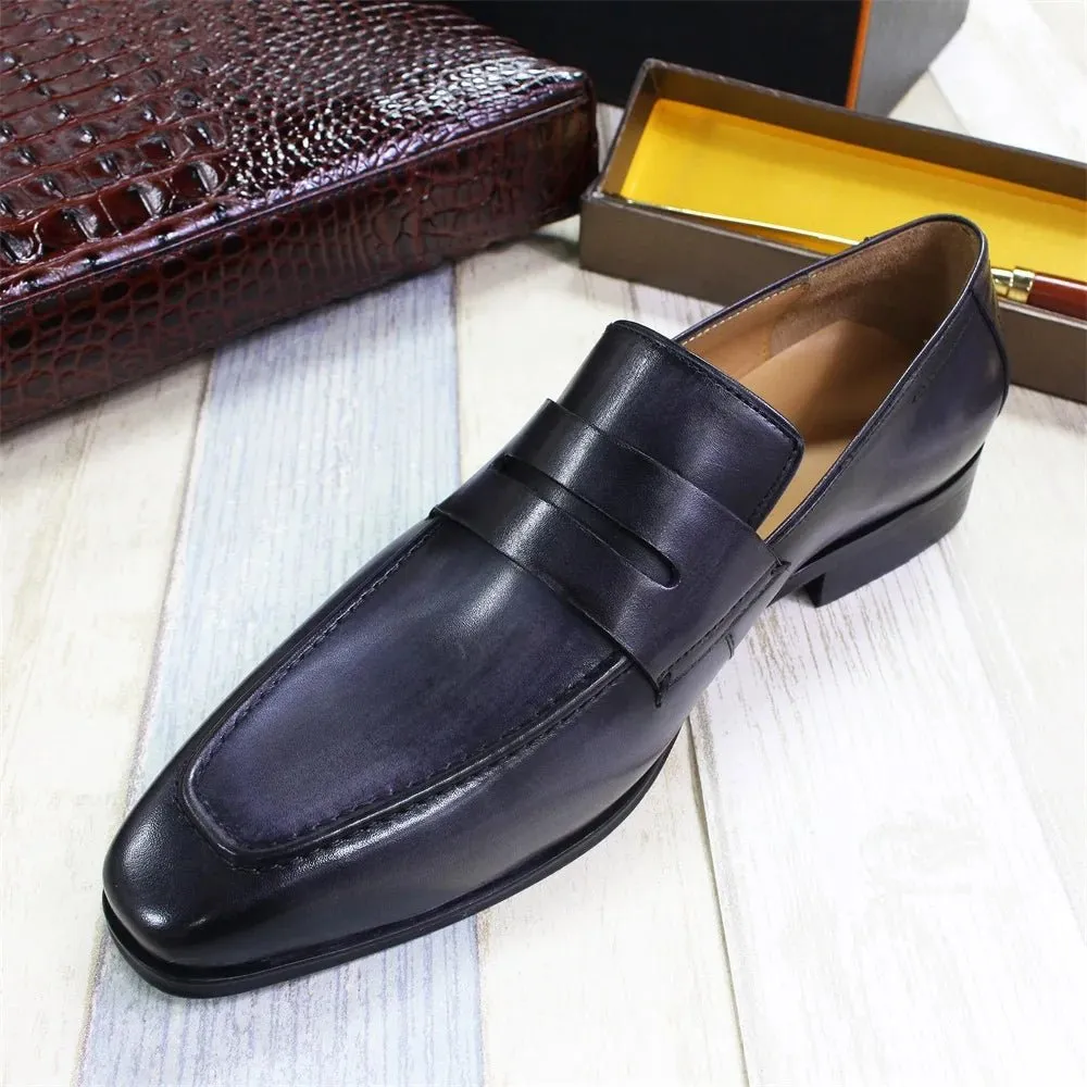 Slip-On Loafers for Men - Premium Leather Shoes (Weddings, Formal Events)