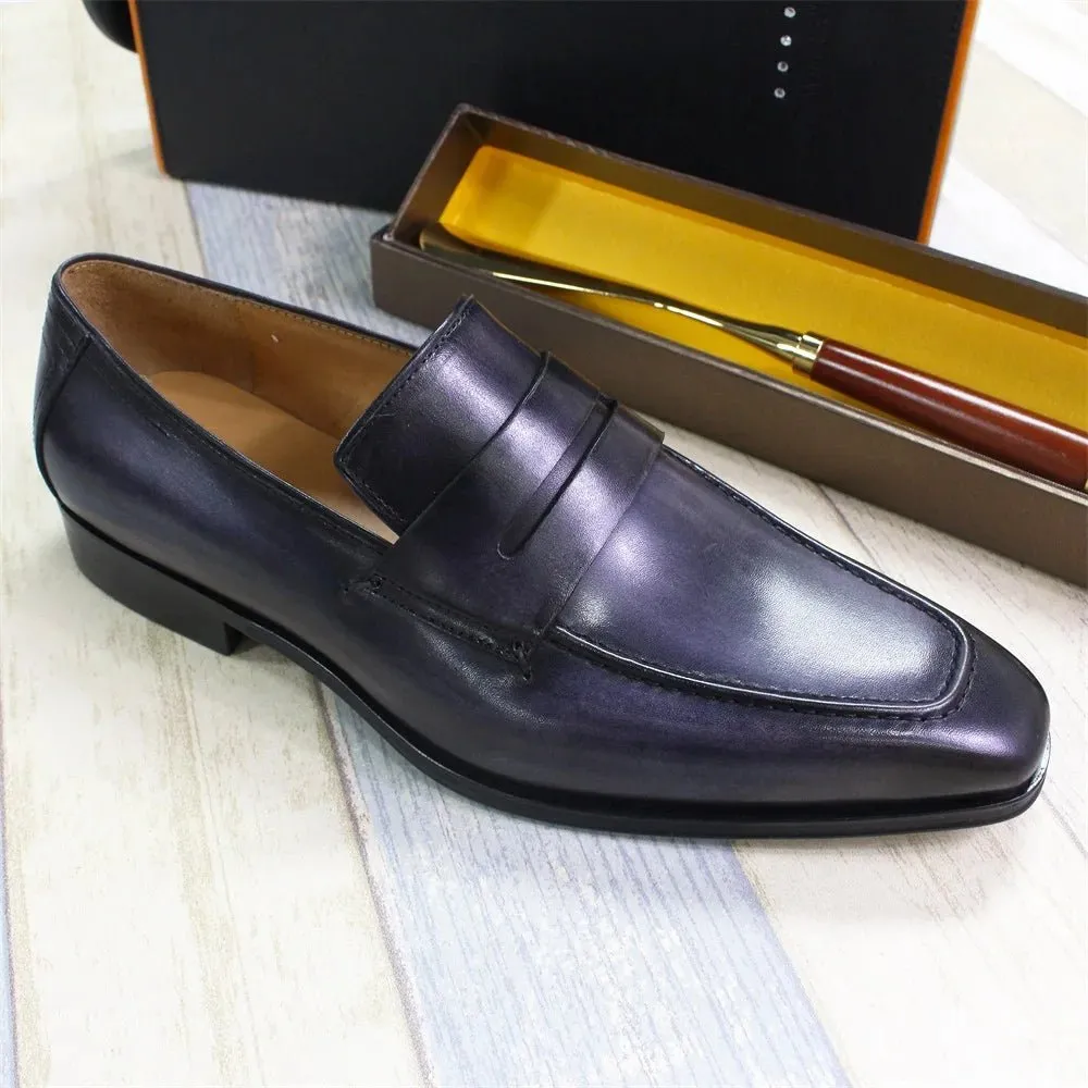 Slip-On Loafers for Men - Premium Leather Shoes (Weddings, Formal Events)