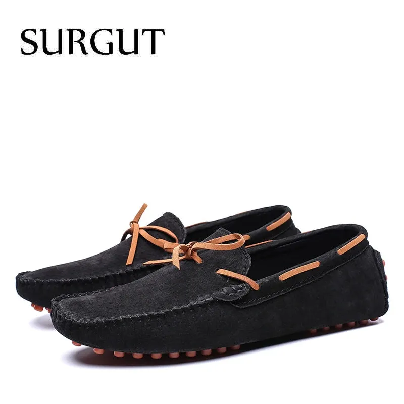 SURGUT Genuine Leather Slip-On Loafers