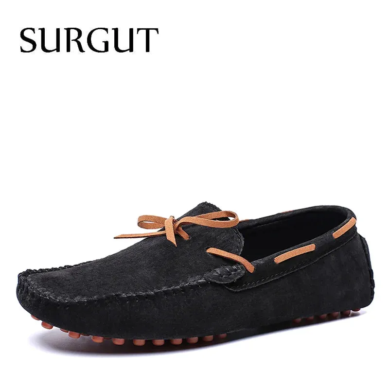 SURGUT Genuine Leather Slip-On Loafers