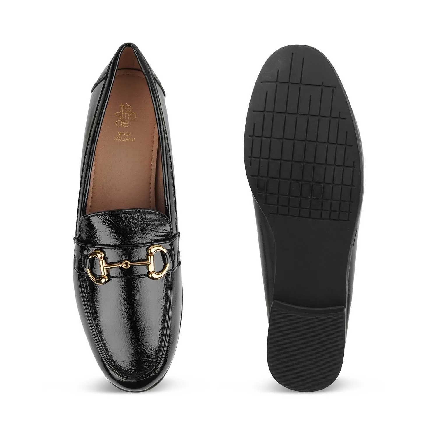 The Sigor Black Women's Dress Loafers Tresmode