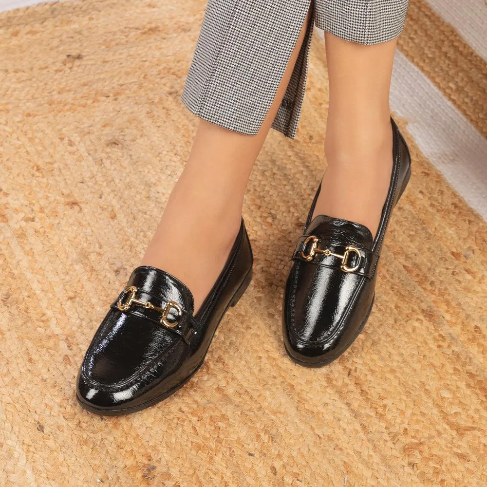 The Sigor Black Women's Dress Loafers Tresmode